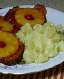 Chuletas ahumada con piña