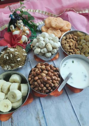A picture of Janamashtmi prasadam.
