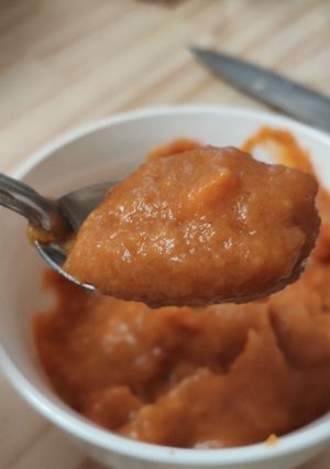 Une photo de ⭐⭐Compote vapeur pomme / patate douce