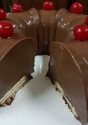 صورة لوصفة كيكة موكا الباردة 😻