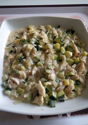Foto principal de Calabacín con merluza y bechamel