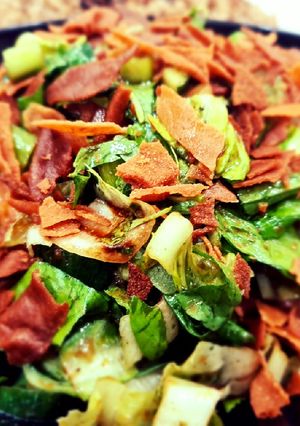A picture of Lebanese Fattoush.