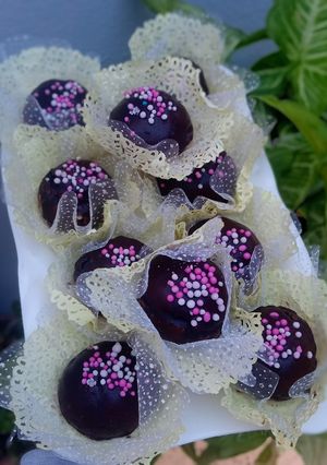 صورة لوصفة كريات شوكولا محشية👍🍫