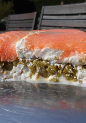 Une photo de Terrine saumon asperges#paques