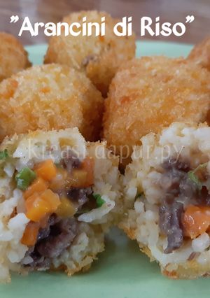 Foto resep Arancini di riso / Bola-bola Nasi / Kroket Nasi