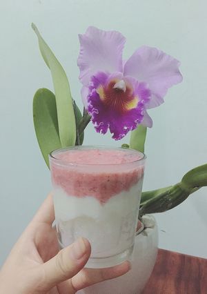 Hình của món Sữa chua dầm dâu.