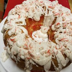 A picture of Candy Cane cake.