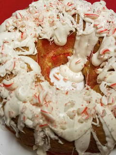A picture of Candy Cane cake.