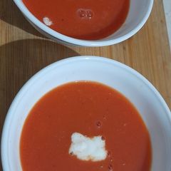 A picture of Carrot beet root soup.