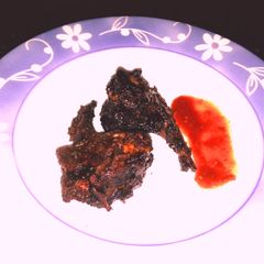 A picture of Sticky Spicy Mutton Ribs.