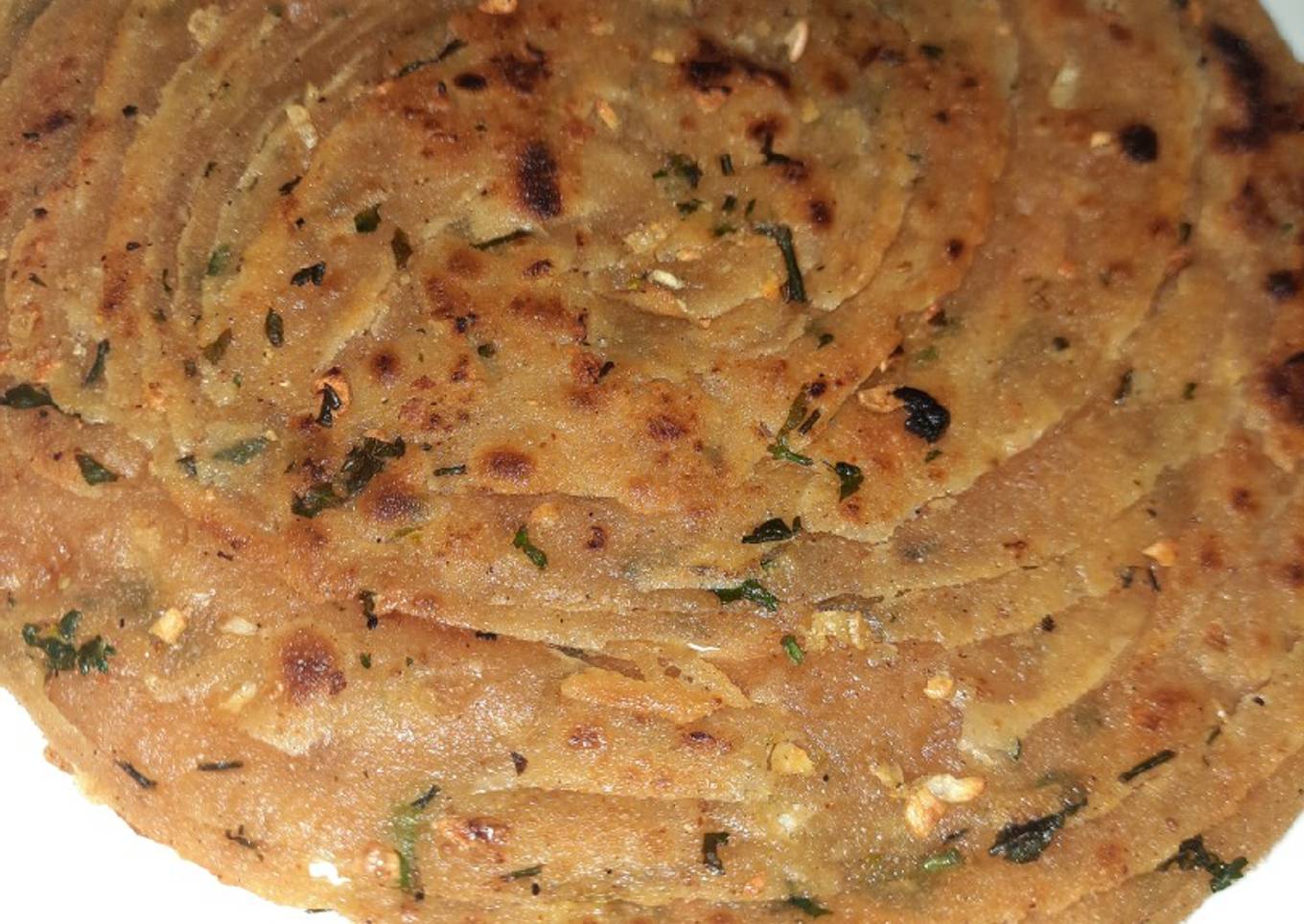 Garlic masala lachha paratha