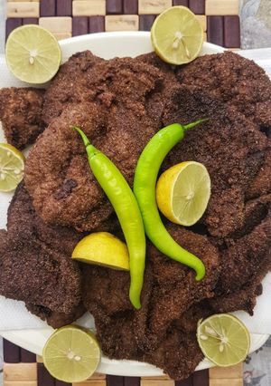 A picture of Fried bran liver.