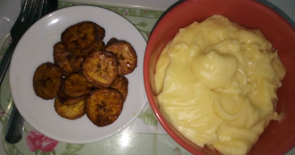 Pap with Fried Plantain Recipe by Charity BrianDappa Abujamoms 6 Cookpad