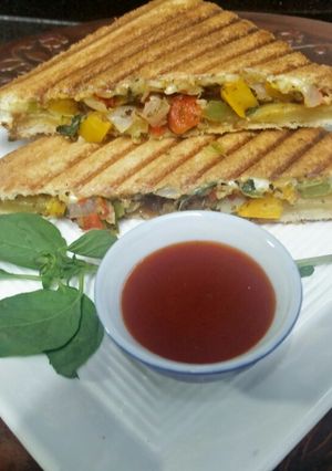 A picture of Veg Panini Sandwich.