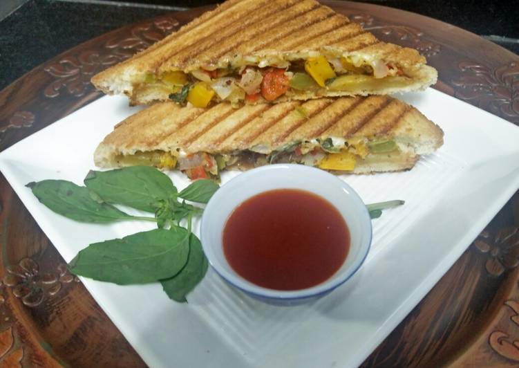 Step-by-Step Guide to Prepare Homemade Veg Panini Sandwich