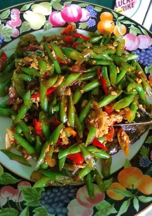 Foto resep Oseng buncis telur