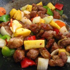 A picture of Easy Sweet & Sour Pork Stir Fry(-ish) for 2.