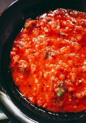 A picture of Tomato thokku.