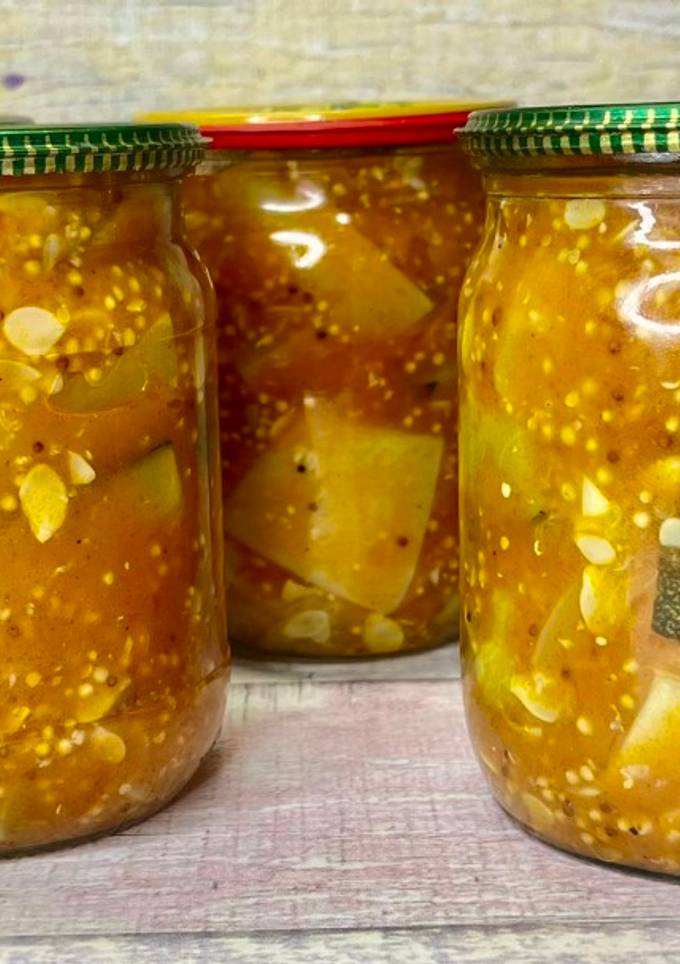 Це дуже смачно!!! Кабачки в кетчупі з французькою гірчицею на зиму/Рекомендую спробувати!!!