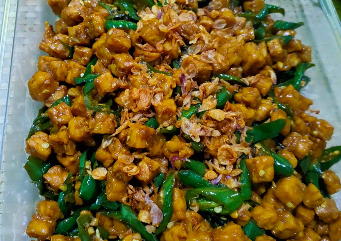 Oseng Tempe lombok ijo
