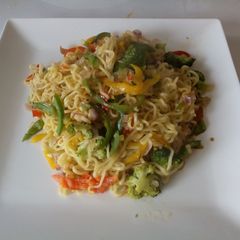 A picture of Noodles with vegetable#vegetable contest.