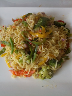 A picture of Noodles with vegetable#vegetable contest.