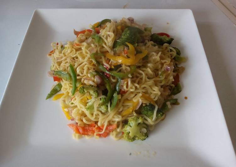 Step-by-Step Guide to Prepare Quick Noodles with vegetable#vegetable contest