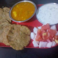 A picture of Varat kai aloo puri.