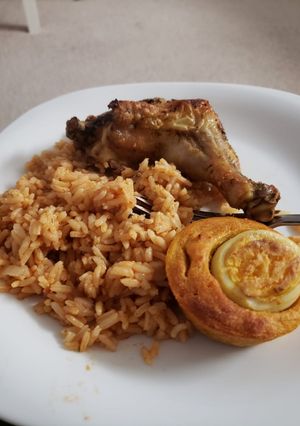 A picture of Jollof Rice.