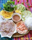 Bắp bò cuốn bánh tráng