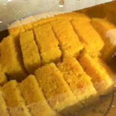 A picture of Coconut Rava Cake.