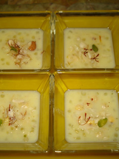 A picture of Sabudana –makhana kheer.
