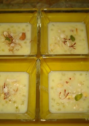 A picture of Sabudana –makhana kheer.