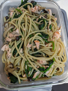 和風鮭魚義大利麵 的食譜成品照片