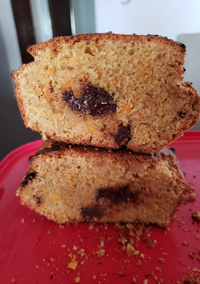 Una foto de Budín de mandarina con choco low carb