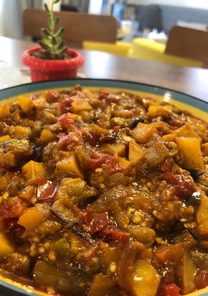 عکسی از دستور خوراک بادمجان نگینی