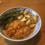 Jollof Rice, Fried Okra & Spiced Tofu