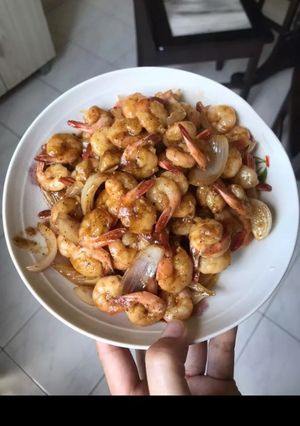 Foto resep 🦐 Udang Lada Hitam Simple & Maknyuss👍🏻Source : mba Fitri Sasmaya