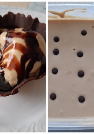 Una foto de Helado de café capuchino con trocitos de chocolate