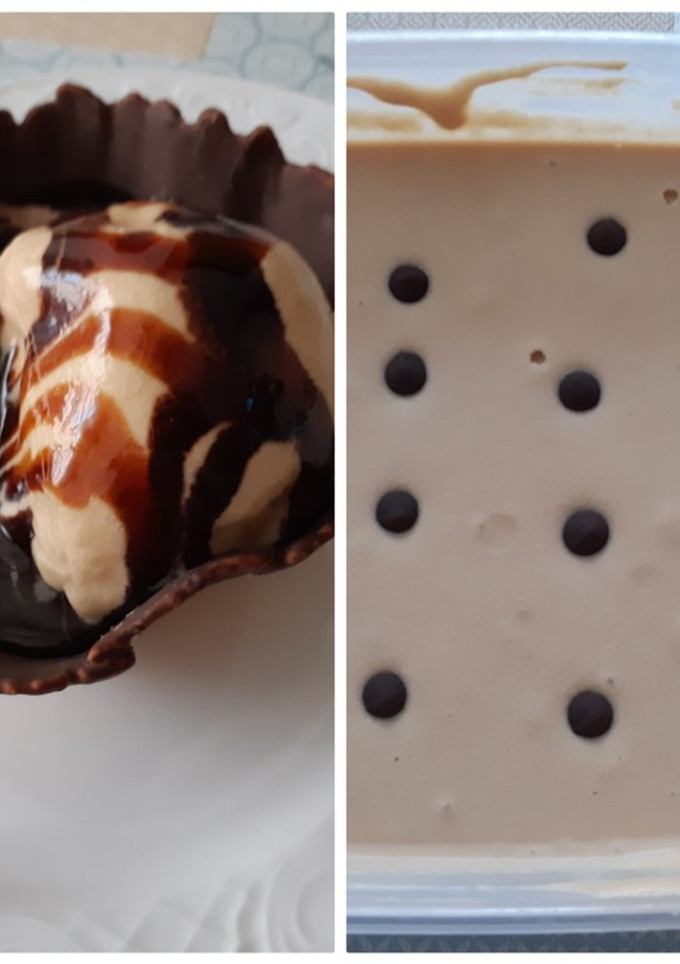 Una foto de Helado de café capuchino con trocitos de chocolate