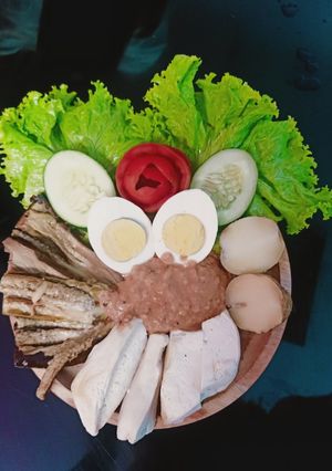 Foto resep Sambal kacang terung bakar tahu telor no oil untuk diet sehat