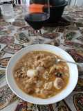 Sopa de Ajos con Merluza