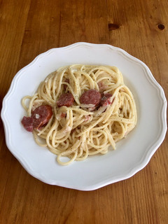 白醬義大利麵(簡易版) 的食譜成品照片