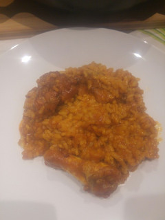 Una foto de Arroz meloso de pollo