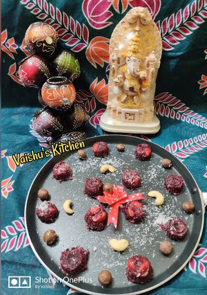 A picture of Beetroot Halva Candy.