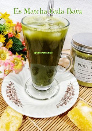 Foto resep Es Matcha Gula Batu