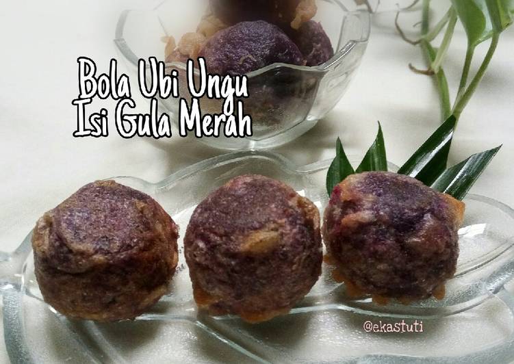 Cara Gampang Membuat Bola Ubi Ungu Isi Gula Merah, Sempurna