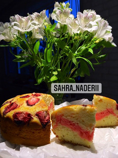 عکسی از دستور کیک توت فرنگی