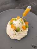 Pavlova glacée aux fruits exotiques
