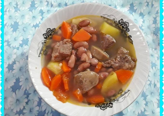 Sop Daging Kacang Merah sederhana